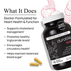 Durable Heart vitamin C bottle emphasizing antioxidant synergy