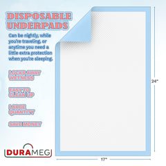 Absorbent core of Durameg underpads locking moisture quickly