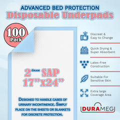 Close-up of Durameg pads fluff layers demonstrating quick absorption