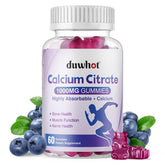 duwhot Calcium Citrate Gummies blueberry bottle product image highlighting flavor and bioavailability