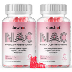 duwhot NAC gummies bottle on counter highlighting daily antioxidant and immune support