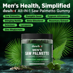 duwhot Saw Palmetto Gummies close-up highlighting gummy texture
