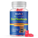 Duwhot Zinc Picolinate Gummies jar close-up with strawberry flavor for daily immune support