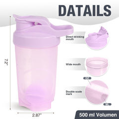 D.Y.A botella 16oz con boca ancha para mezclar rápido.