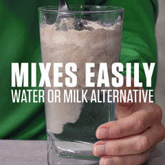 Dymatize Complete Plant Protein ingredients blend with five plant sources for complete amino acids.