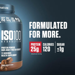 Dymatize ISO100 chocolate shake in glass for lean muscle support