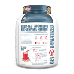 Dymatize ISO100 Pebbles Fruity bottle pour ideal for quick meal replacement