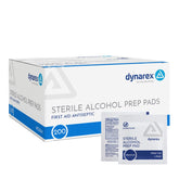 Dynarex 1113 alcohol prep pad medium size for pre-injection skin prep