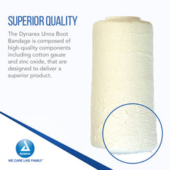 Zinc oxide paste on Dynarex Unna Boot supports skin comfort.
