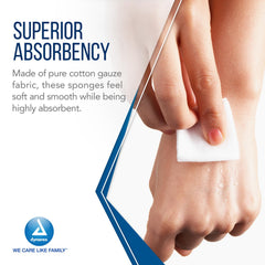 Dynarex box dispenser provides quick, sanitary access to gauze pads.