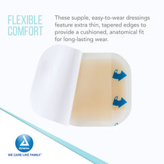 Cut-to-fit Dynarex dressing securing burns or dermatitis areas.