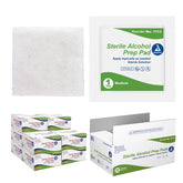 Dynarex latex-free alcohol prep pad wrapped for sterile use before injections