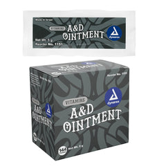 Dynarex Vitamins A&D Ointment 5g sachet for compact skin protection on the go.