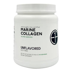 E1P Wild Catch Marine Collagen Powder tub, easy to mix into drinks for daily use.