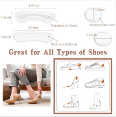EACOZY heel pad adheres inside a variety of shoe types