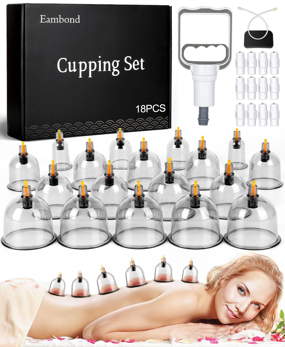 Eambond cupping kit cups on skin for relaxation and circulation