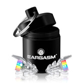 Eargasm Smaller Ears Earplugs in a compact case for portable protection.