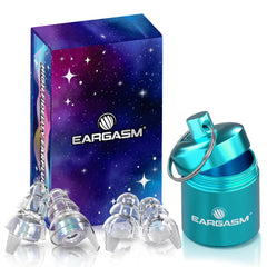 Eargasm Supernova earplugs held in hand, ready for on-the-go noise relief
