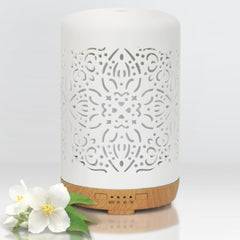Earnest Living diffuser with night light for bedroom ambience.