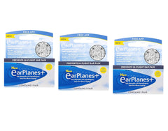 EarPlanes original adult earplugs front view for comfortable travel and pressure relief.