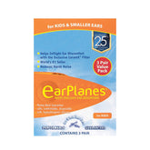 EarPlanes original child-size packaging shown, ideal for family travel to help reduce ear discomfort during flights.