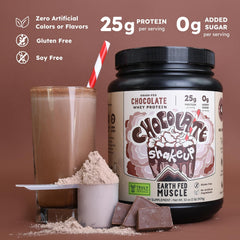 Earth Fed Muscle Shakeup scoop highlights 33g serving for consistent protein
