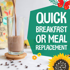 EarthChimp dairy-free non-whey protein powder chocolate supports plant-based meals
