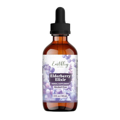 Earthley Wellness Elderberry Elixir Drops bottle for daily immune support.
