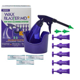 Earwax MD Wax Blaster MD+ bottle shown for at-home ear cleaning