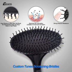 EASACE back scratcher 5.2-inch bristled head delivers precise skin stimulation