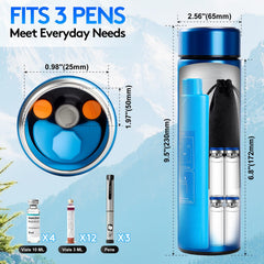 Easifeel blue housing insulin cooler travels with you in comfort.