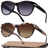 Easy Read bifocal sunglasses front view in black frame for day-to-day reading outdoors