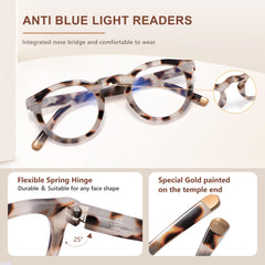Blue light blocking lenses reduce eye strain during late-night screen work.