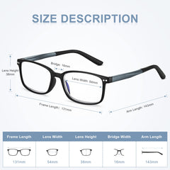 Easy Read sporty temples with metallic two-tone finish for stylish everyday wear.