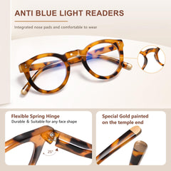 EASY READ spring hinge design for comfortable all-day wear