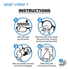 Easy View glasses show clear view after anti-fog treatment