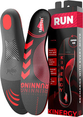 EASYFEET Kinergy running insoles provide shock absorption for active runners