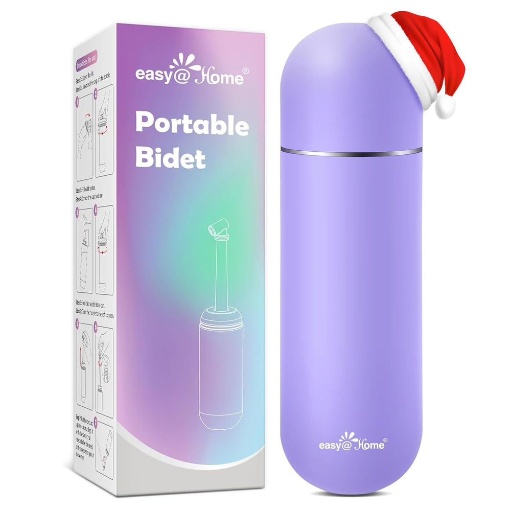 Easy@Home EPB-01 purple peri bottle with closed cap for secure storage and travel.