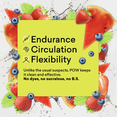 Effervescent POW mix dissolves quickly for clean energy and focus during training