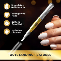 ECCO PURE Cuticle Oil provides hydration and a protective barrier for rough skin.