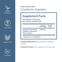 Eclectic Institute Cranberry capsules side view—daily wellness made simple.