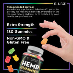 Eclipse Hemp Gummies 90-count packaging for a convenient month-long supply.