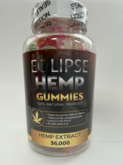 Eclipse Hemp Gummies bottle side, easy access for on-the-go routines.