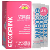 EcoDrink Lily of the Desert hydration packet in strawberry lemonade for daily refreshment
