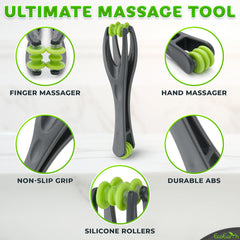 EcoEarth hand massage set includes instruction guide for easy home use.
