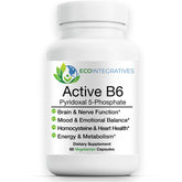 EcoIntegratives Active B6 bottle showing high-potency P5P for energy support.