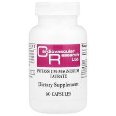 Ecological Formulas cardiovascular magnesium-potassium-taurate bottle — daily mineral balance for active lifestyles.