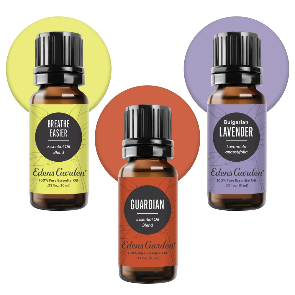 Edens Garden Breathe Easier bottle ready for diffuser or topical use.