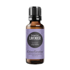 Edens Garden Lavender Bulgarian oil bottle showing premium-grade container and rich scent ready for diffuser use