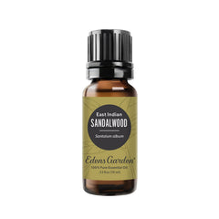Edens Garden Sandalwood East Indian Oil bottle for premium diffusion and skin ritual.